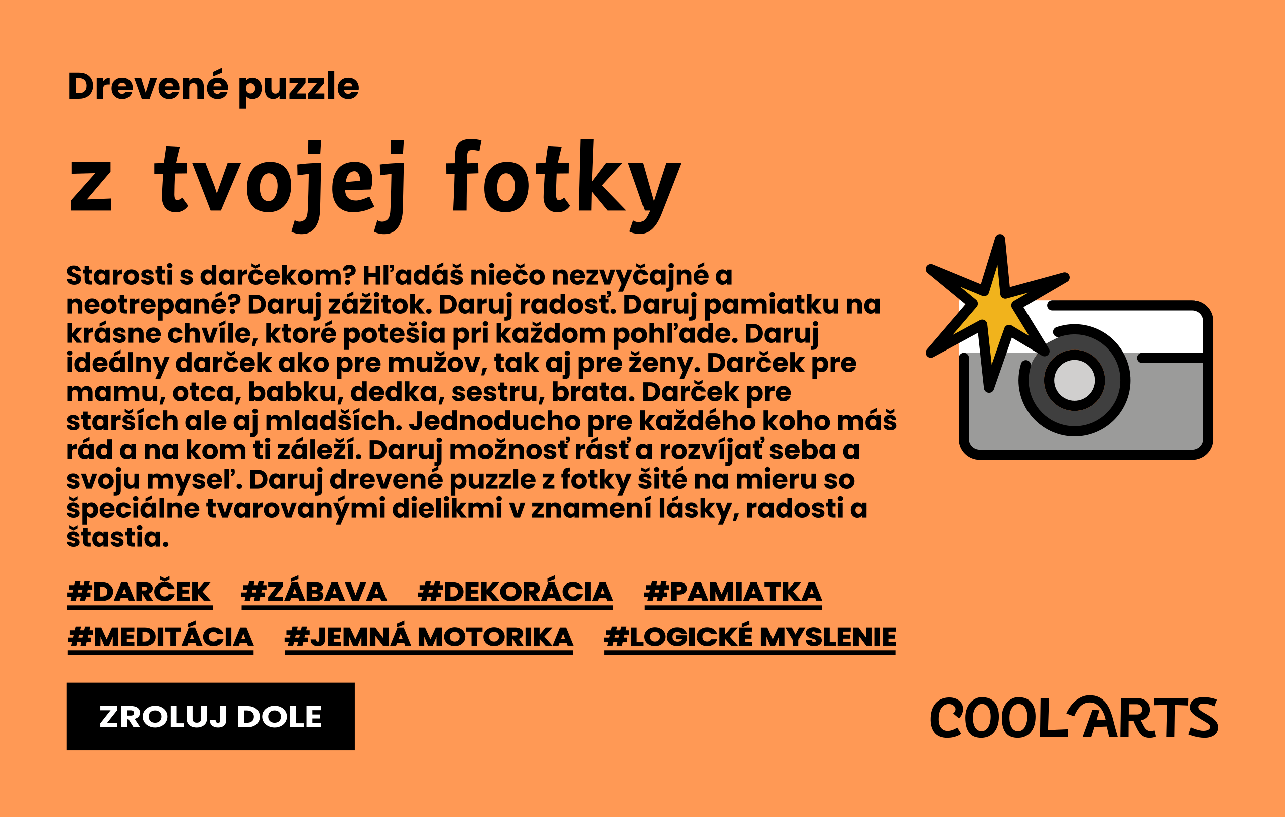 Drevene puzzle z fotky v znameni lasky CoolArts WEB